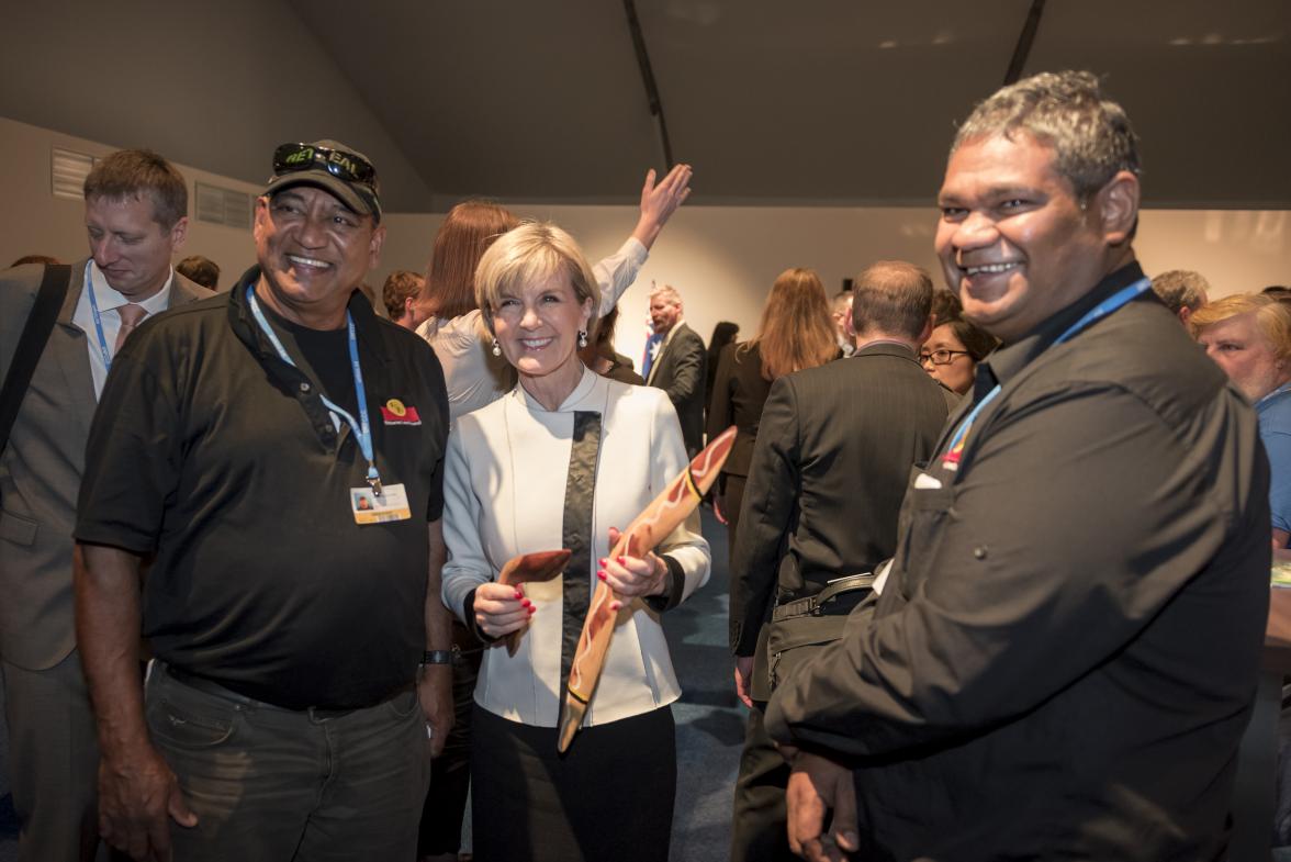 Minister Bishop at an event for Australian stakeholders at the COP21 on Monday 7 December, 2015