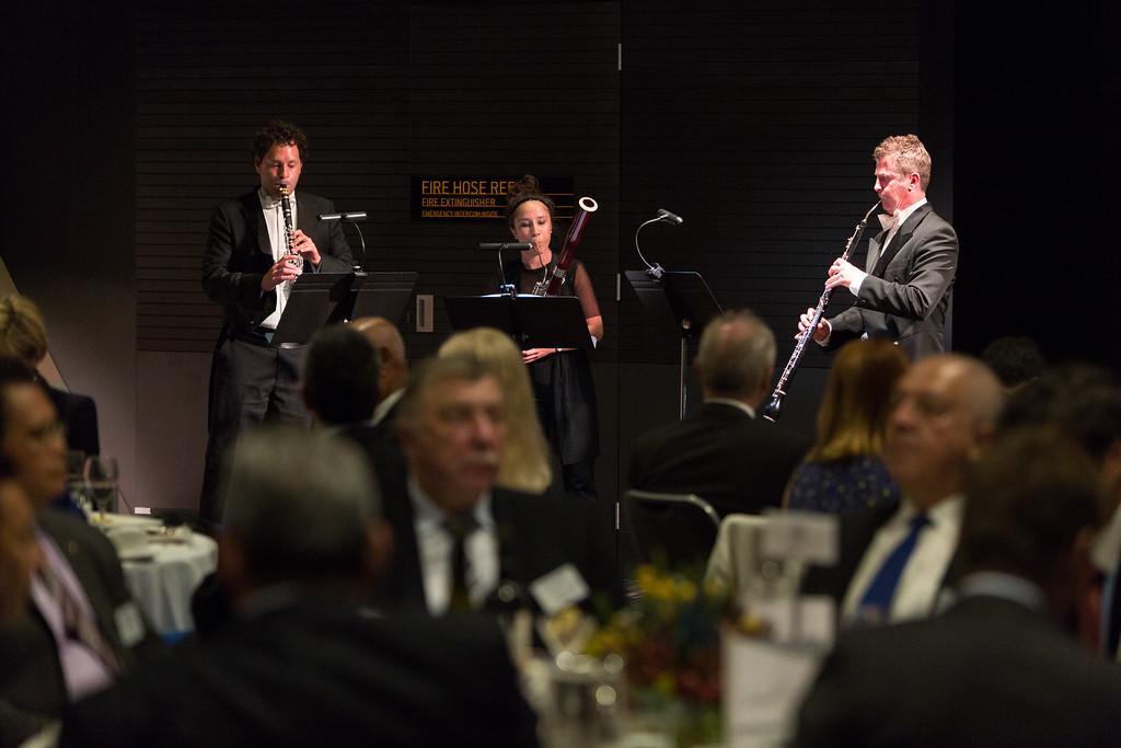 Foreign Minister Julie Bishop with members of the Adelaide Symphony Orchestra. 