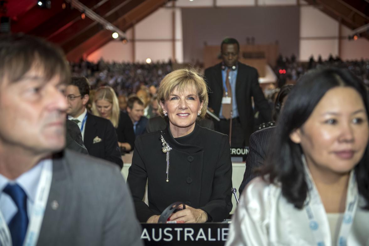 Minister Bishop attends the plenary meeting of the Paris Committee at COP21 on Saturday 12 December, 2015