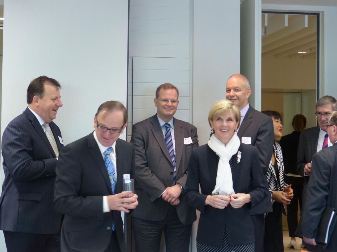 Australia's Foreign Minister Julie Bishop and guests at the CPA Australia Business Breakfast in Auckland. 1 July 2015.