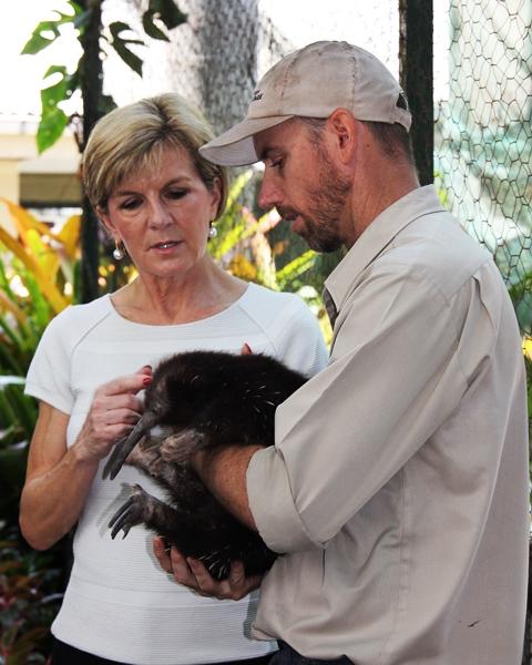 Foreign Minister Bishop at the Port Moresby Nature Park.