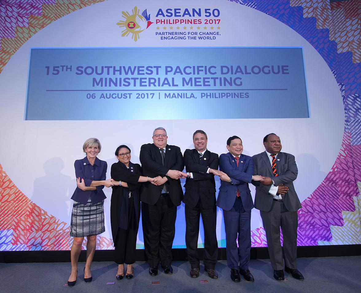 Foreign Minister Julie Bishop chaired the 15th South-West Pacific Dialogue Ministerial Meeting, an important forum to discuss shared priorities with our nearest neighbours, Manila, 6 August 2017.