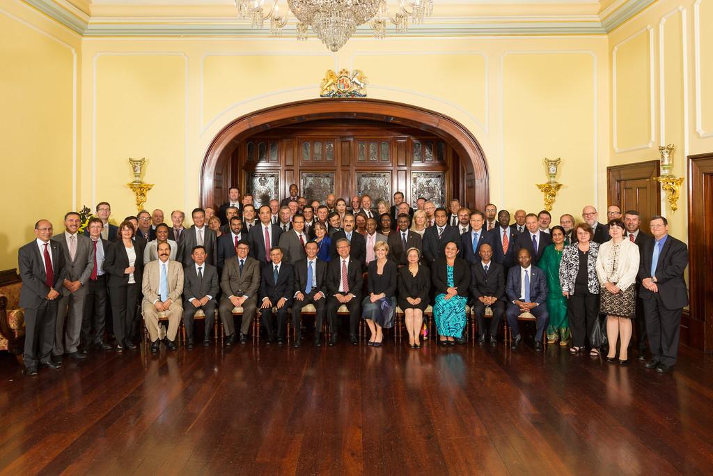 Foreign Minister Julie Bishop with SA Governor HE the Hon Hieu Van Le AO and Mrs Le.