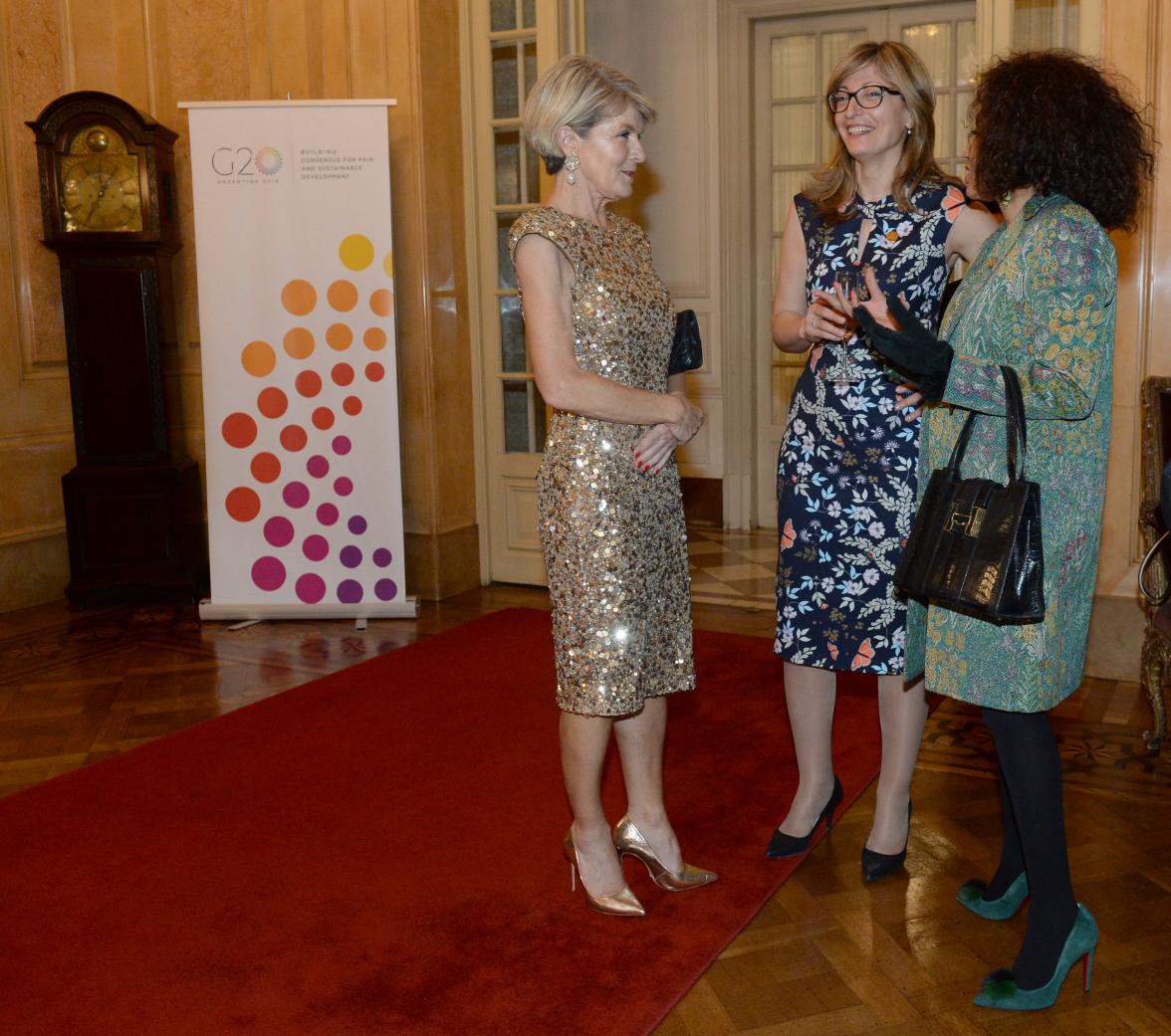 Foreign Minister Julie Bishop meets Ekaterina Zaharieva, Foreign Minister of Bulgaria, and Lindiwe Sisulu, Minister of International Relations and Cooperation of South Africa