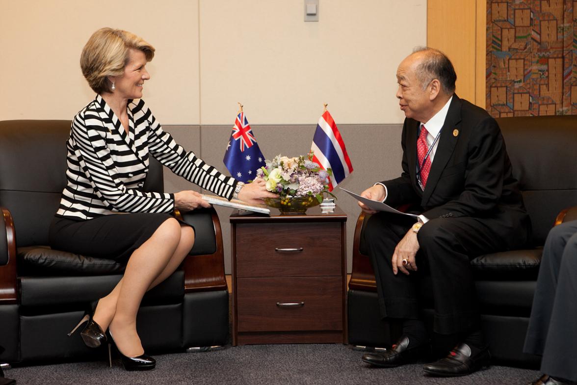 Bilateral with Thai Foreign Minister, Dr Surapong Tovichakchaikul.