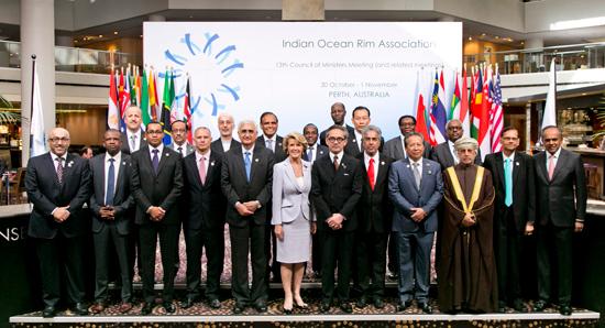 The 20 member states of IORA.
 
Australia, Bangladesh, Comoros, India, Indonesia, Islamic Republic of Iran, Kenya, Madagascar, Malaysia, Mauritius, Mozambique, Sultanate of Oman, Seychelles, Singapore, South Africa, Sri Lanka, Tanzania, Thailand, United A