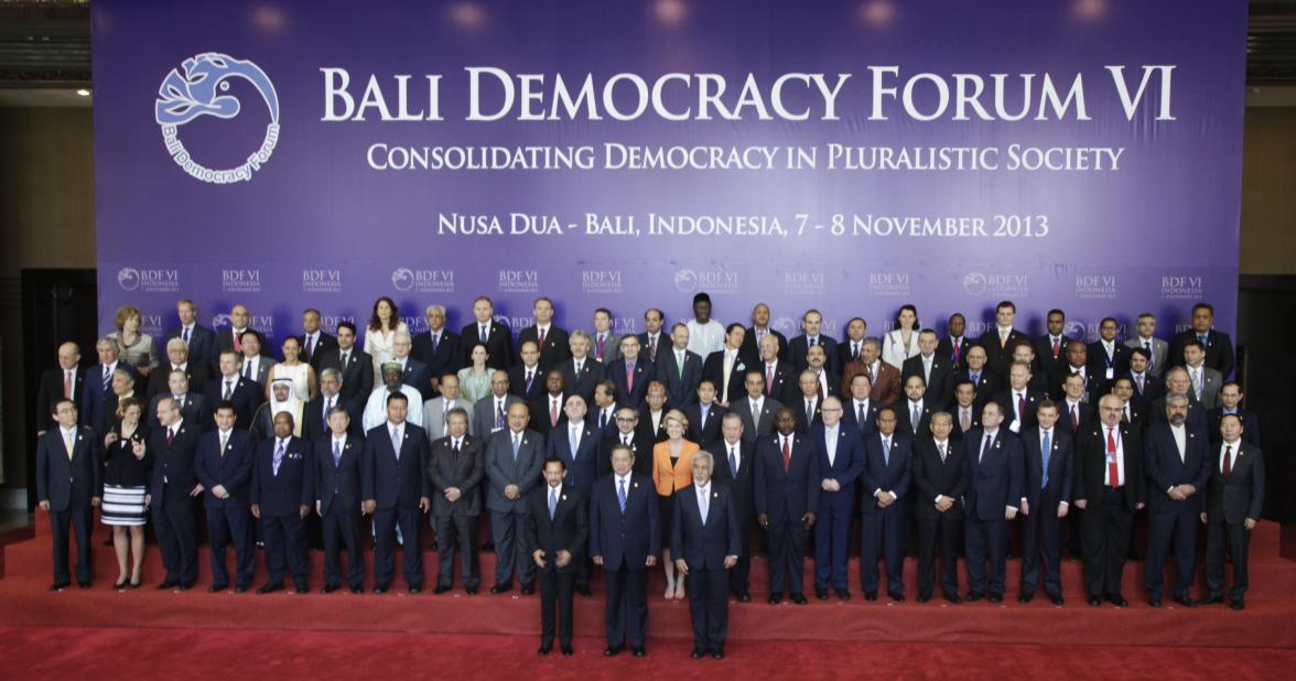 Bali Democracy Forum family photo. Pic: Josh Estey/DFA