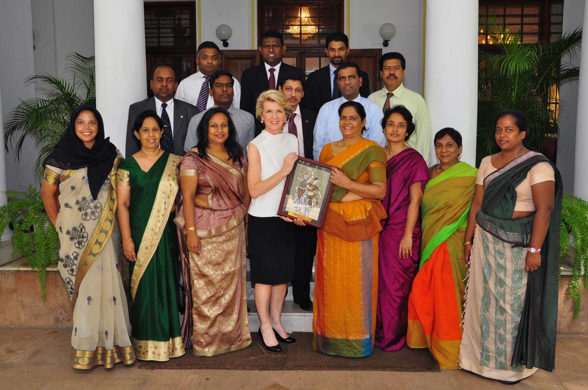 Foreign Minister Julie Bishop at an Australian alumni event at the Residence