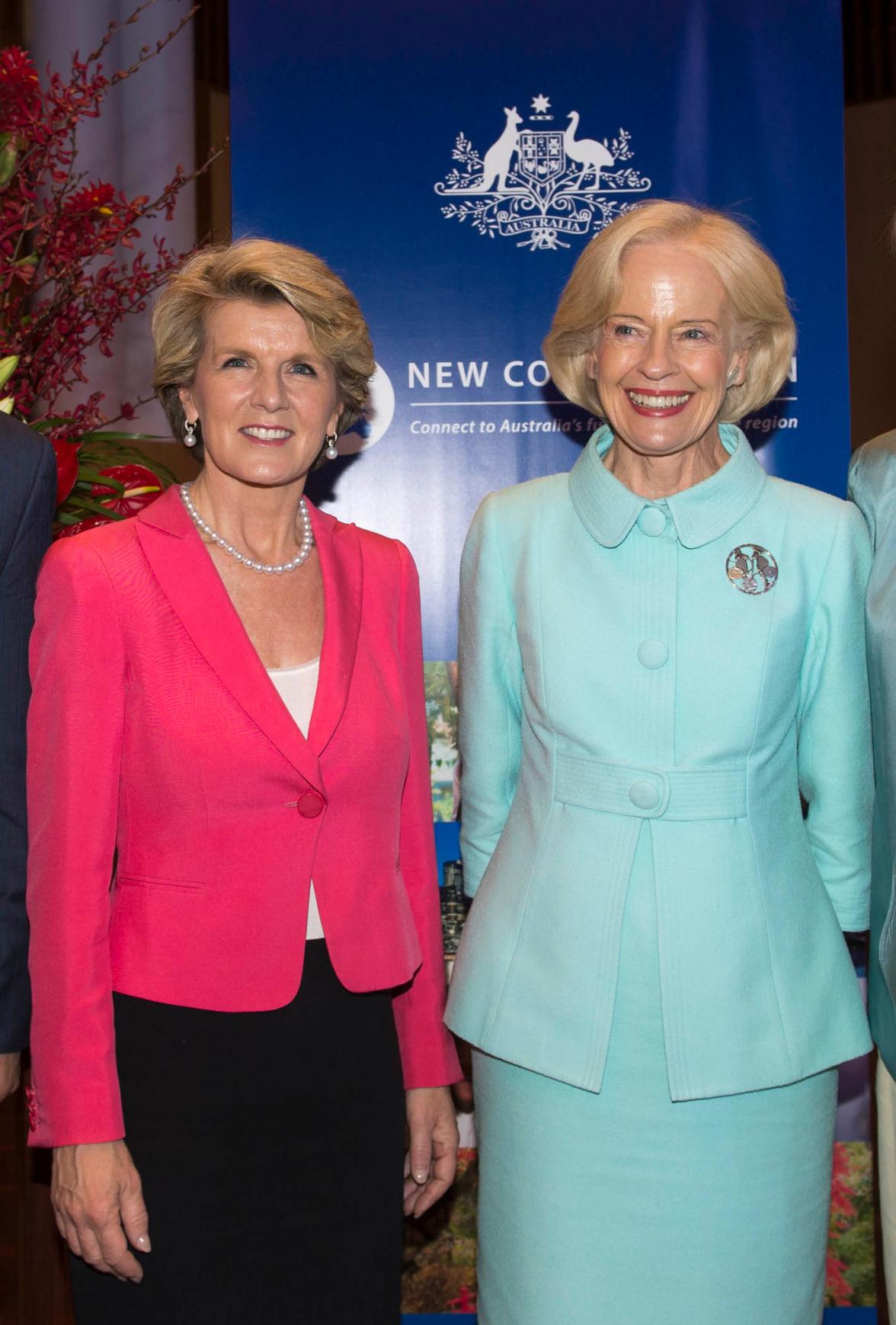 Foreign Minister Julie Bishop and the Governor-General Her Excellency the Honourable Quentin Bryce AC CVO. 10 December 2013