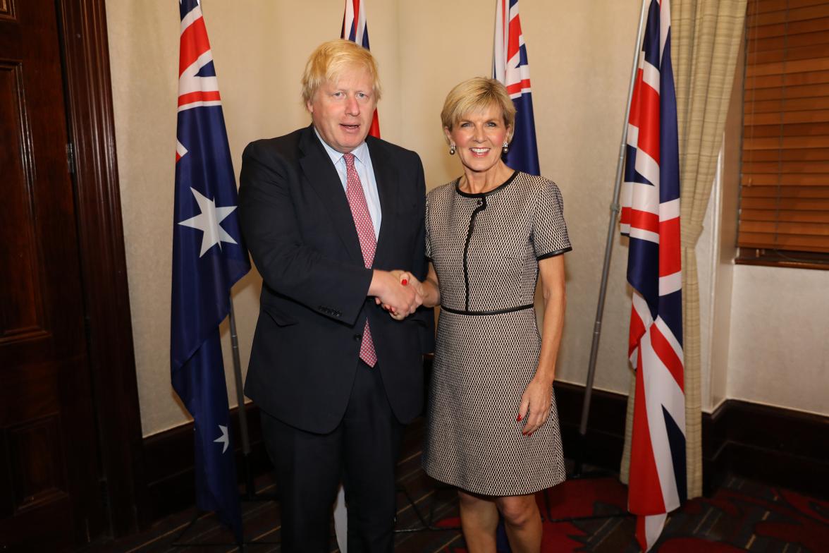 Foreign Minister Bishop speaks to Australian servicemen and women on Australia Day. 26 January 2015.