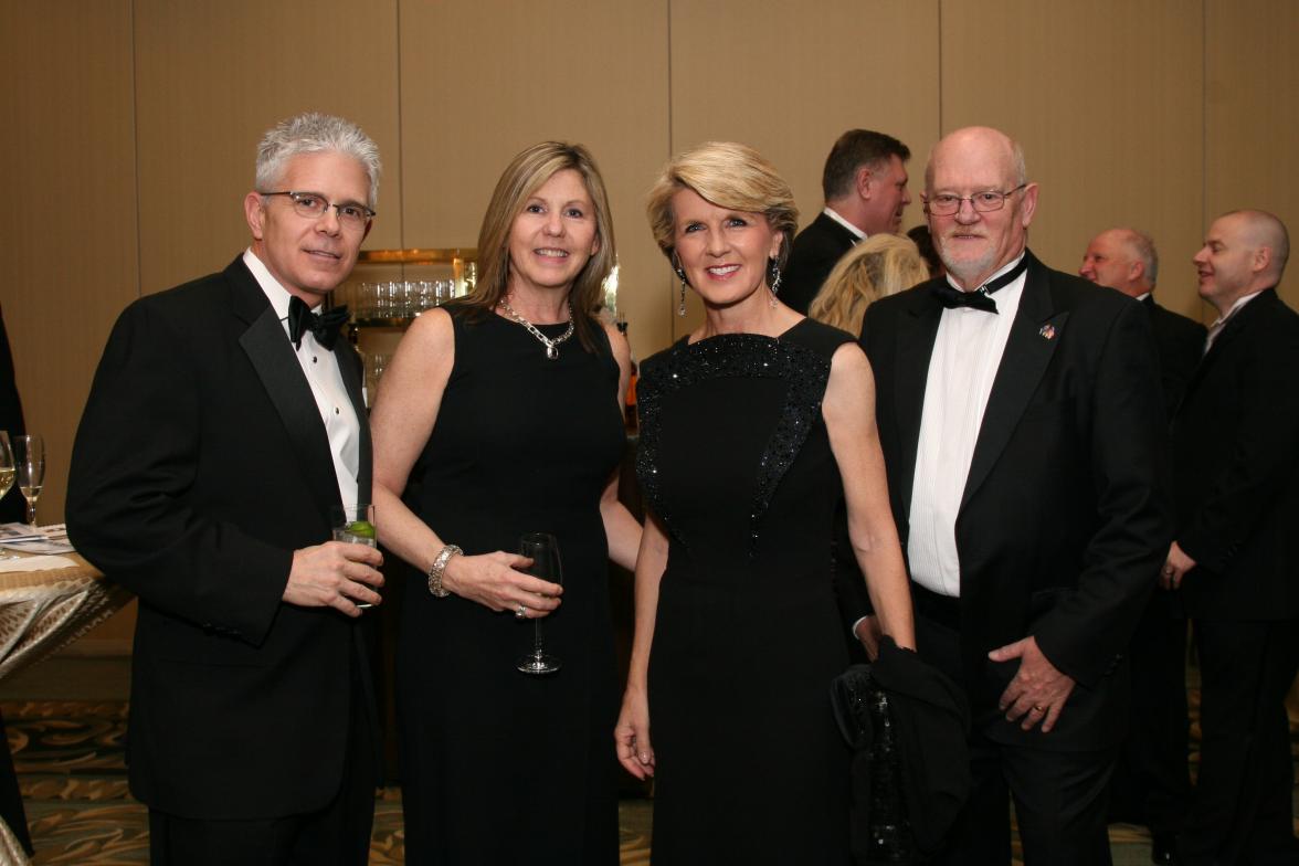 Minister Bishop with guests at the G'Day USA gala in Chicago on 25 January 2014.