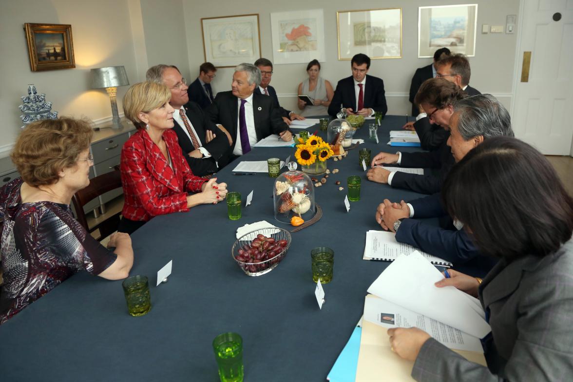 Australian Minister for Foreign Affairs Julie Bishop attends the MH17 Joint Investigation Team (JIT) Meeting in New York,Tuesday September 20, 2016. photo by Trevor Collens/DFAT