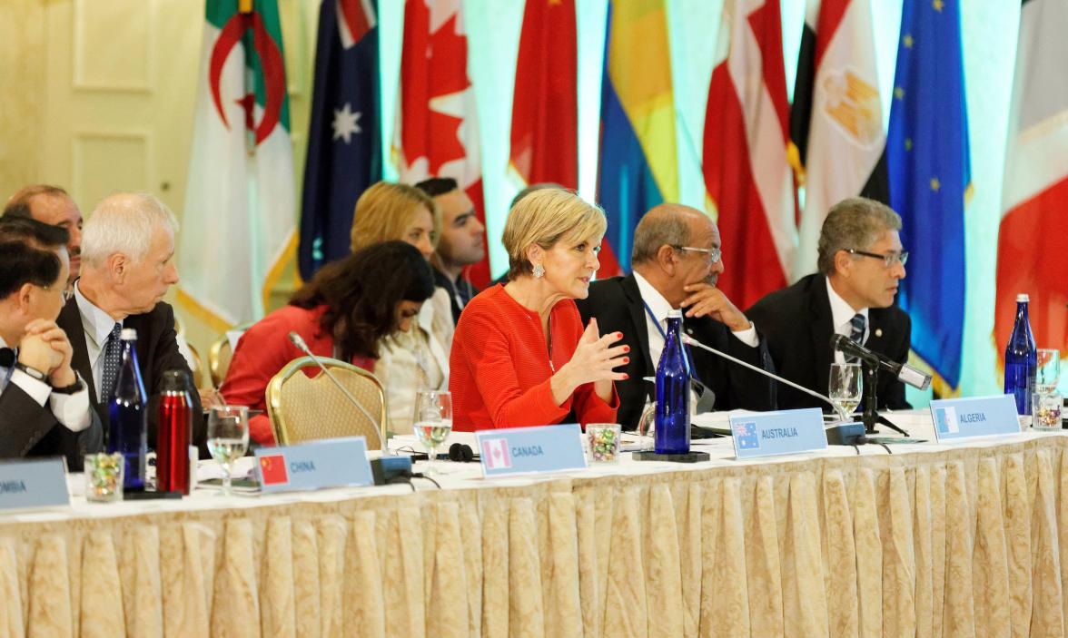 Australian Minister for Foreign Affairs Julie Bishop during the Global Counter-Terrorism Forum (GCTF) Ministerial Meeting in New York, Wednesday September 21, 2016. photo by Trevor Collens/DFAT