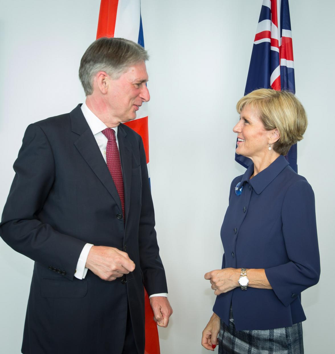 Foreign Minister Julie Bishop and UK Foreign Secretary Philip Hammond meet for their bilateral meeting ahead of AUKMIN in Sydney.