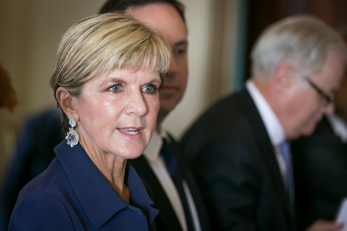 Foreign Minister Julie Bishop opens discussions at the ninth Singapore-Australia Joint Ministerial Committee meeting at Kirribilli House, Sydney, 18 March 2016.