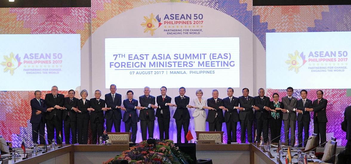 Foreign Minister Julie Bishop attended the East Asia Summit Foreign Ministers’ Meeting on regional security challenges held in Manila,  7 August 2017.