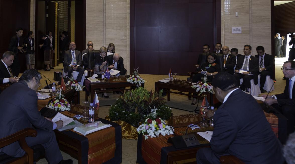 Australian Foreign Minister Julie Bishop attends the Southwest Pacific Dialogue Ministerial Meeting in Vientiane, Laos. 25 July 2016. Photo credit: DFAT/Bart Verweij