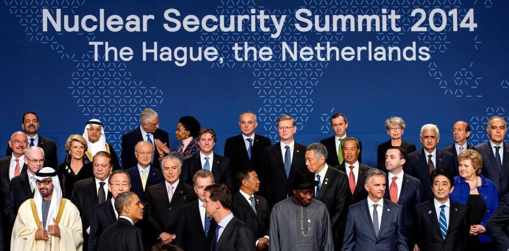 Close up section of official leaders’ photograph, Nuclear Security Summit, The Hague, 25 March 2014.