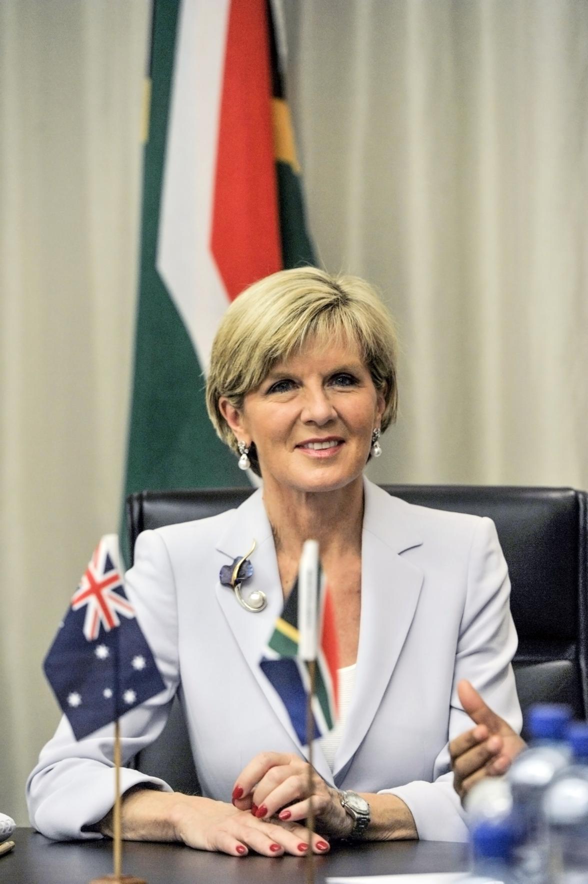 Australia’s Foreign Minister Julie Bishop at the meeting with her South African counterpart the Hon Maite Nkoana-Mashabone. 11 September 2014.