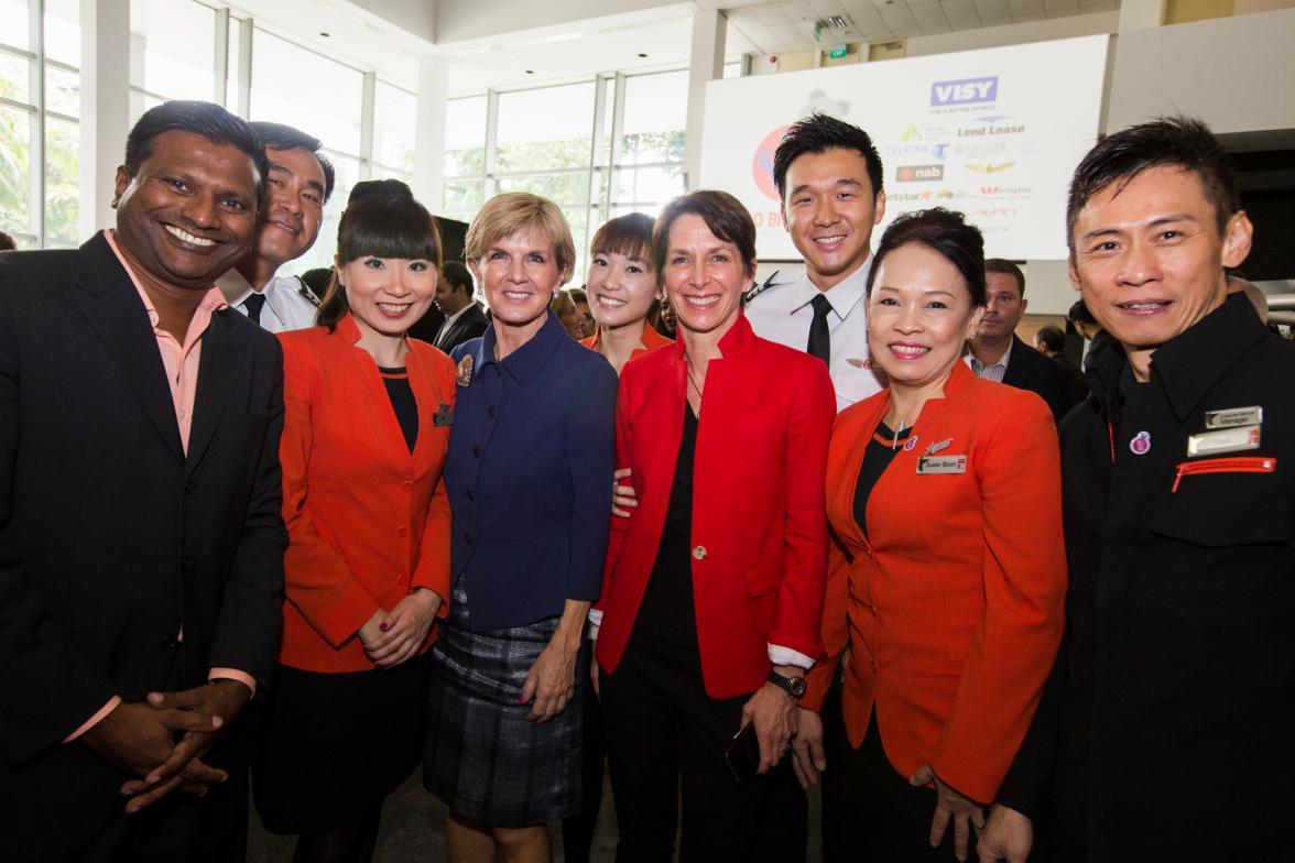 Foreign Minister Julie Bishop at the launch of '50 Bridges', a programme of events to promote Australian arts, cultural and community interests in Singapore.  20 May 2015.