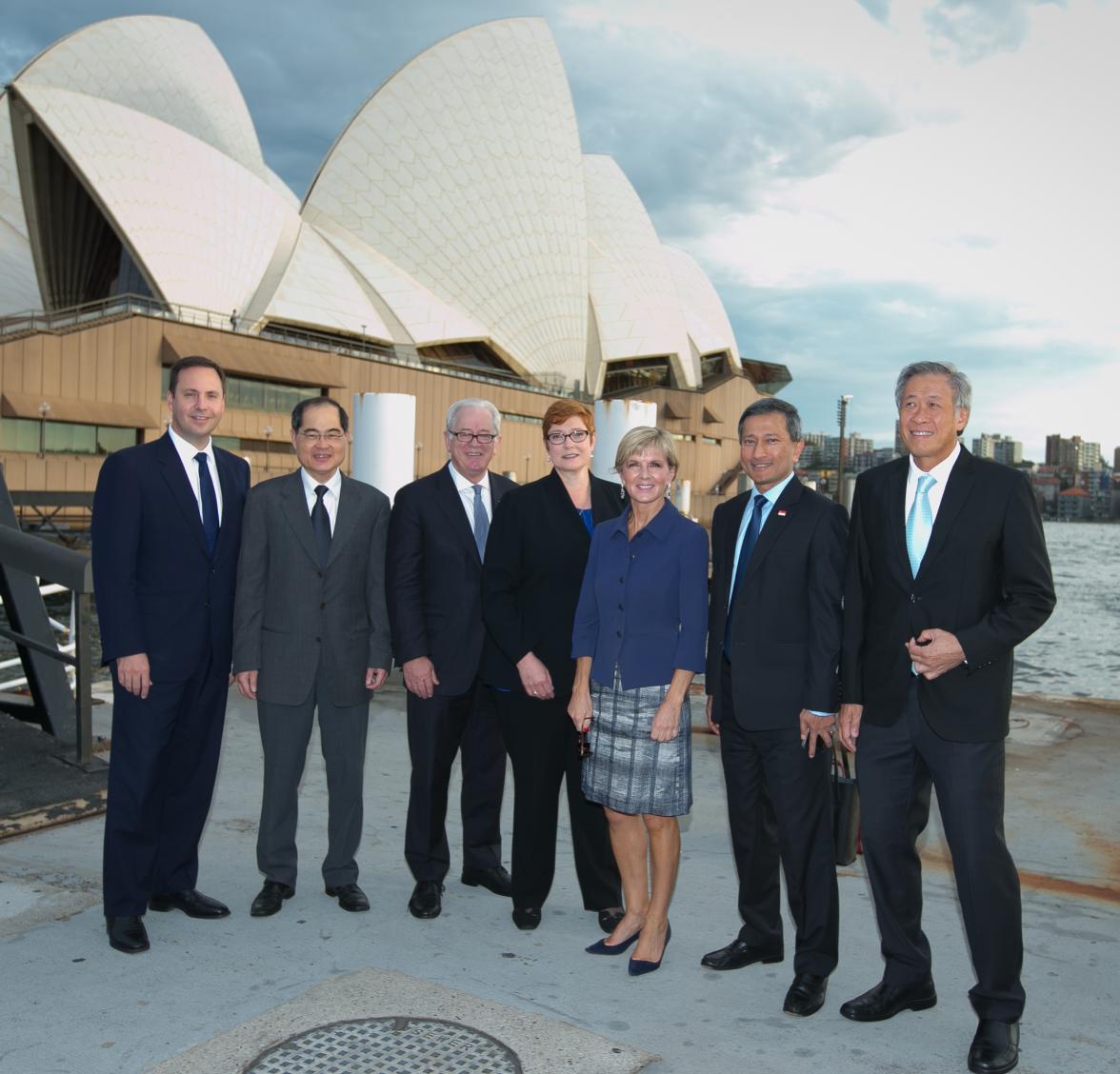 Australian and Singaporean Ministers for Foreign Affairs, Defence and Trade meet in Sydney for the ninth Singapore-Australia Joint Ministerial Committee meeting, 2016.