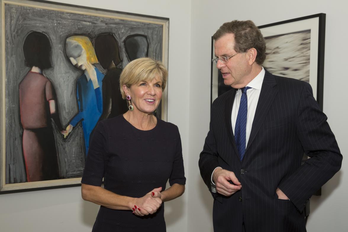 Foreign Minister Julie Bishop meets with Executive Director of the American Jewish Committee, David Harris, in New York on 18 September 2017.