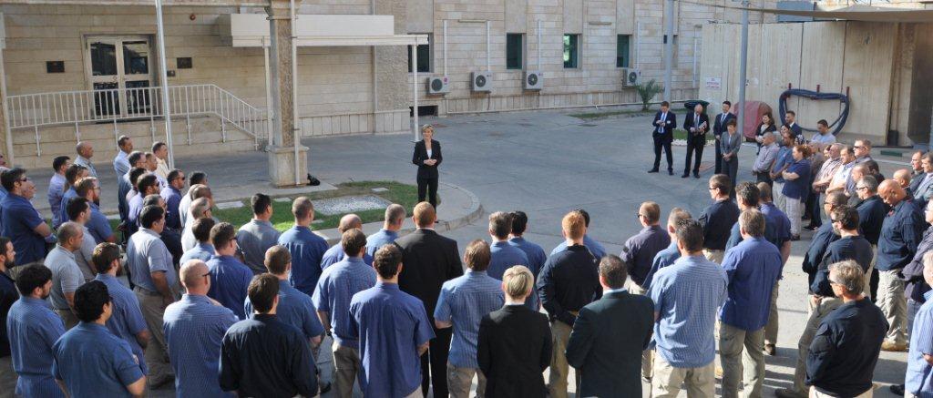 Foreign Minister Addressing the Australian Embassy Baghdad Personnel.