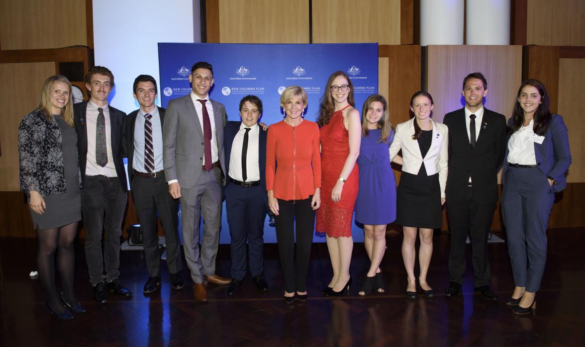 Foreign Minister Julie Bishop with NCP alumni