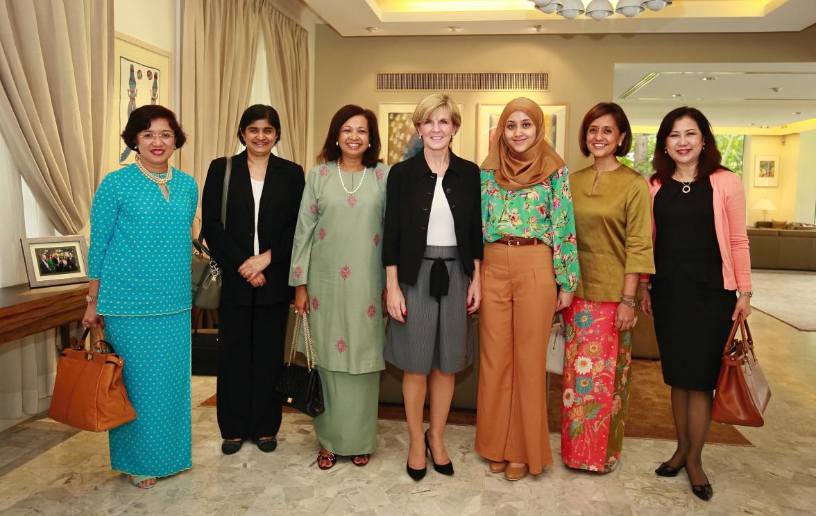 The Hon Julie Bishop MP at a Women in Leadership roundtable in Kuala Lumpur, 7 August 2015.