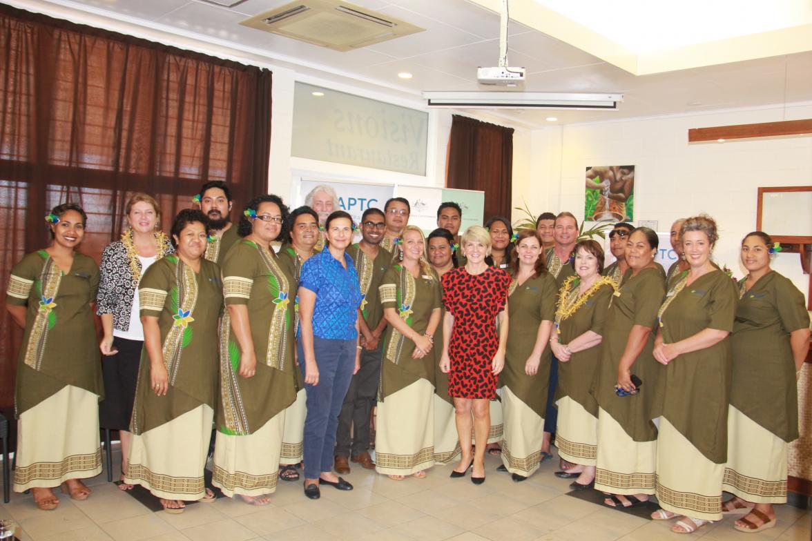 Foreign Affairs Minister Julie Bishop launched the third phase of the Australia Pacific Technical College