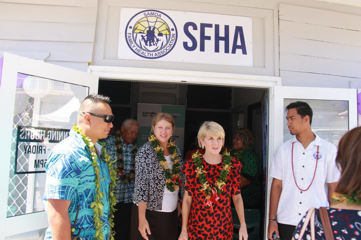 Foreign Affairs Minister Julie Bishop and HE Ms Sara Moriarty