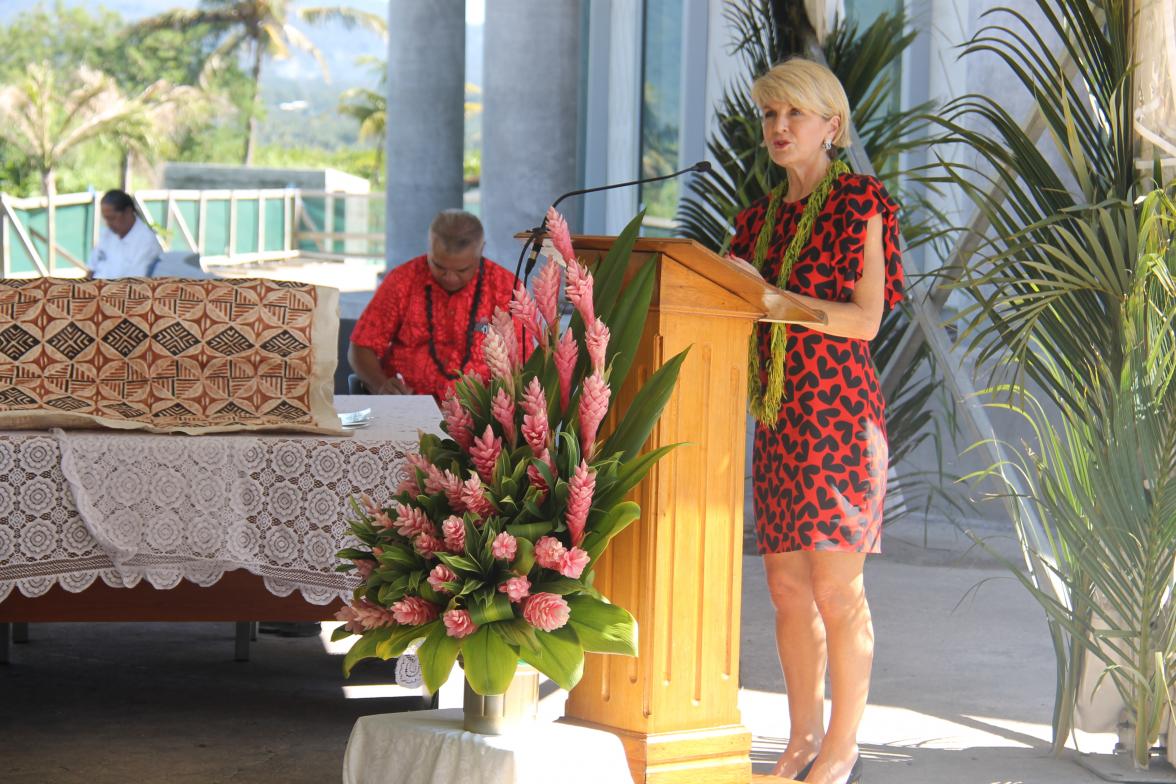 Foreign Affairs Minister Julie Bishop announced Australia’s commitment to support the rebuilding of Samoa’s Legislative Assembly Office