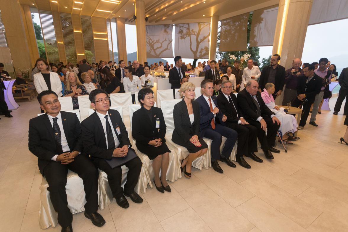 Foreign Minister Julie Bishop attending a reception to mark the formal opening of the Consulate-General in Phuket. Thailand, Phuket, 4 August 2017.