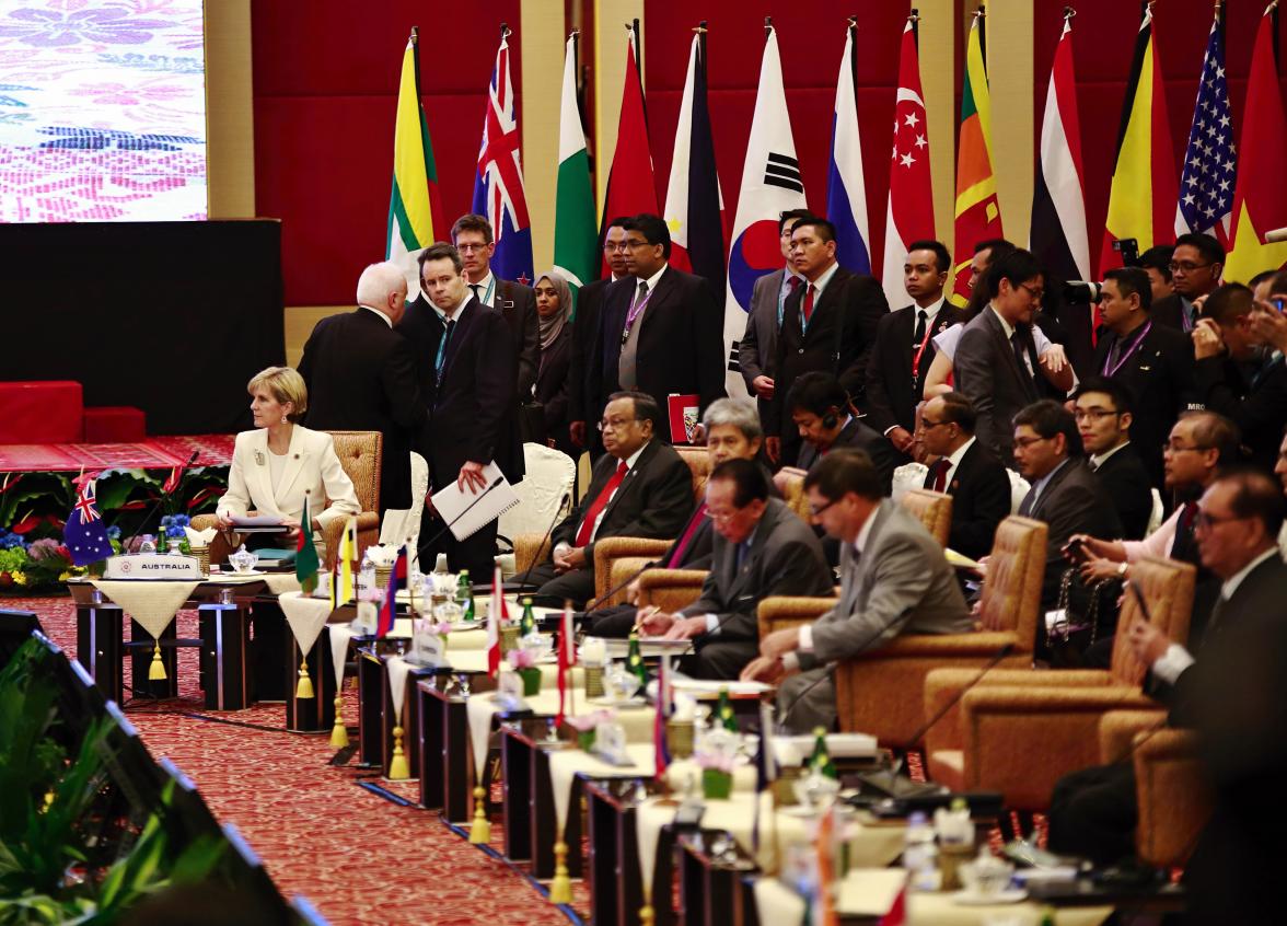 The Hon Julie Bishop MP at the 22nd ASEAN Regional Forum Retreat Session in Kuala Lumpur, 6 August 2015.