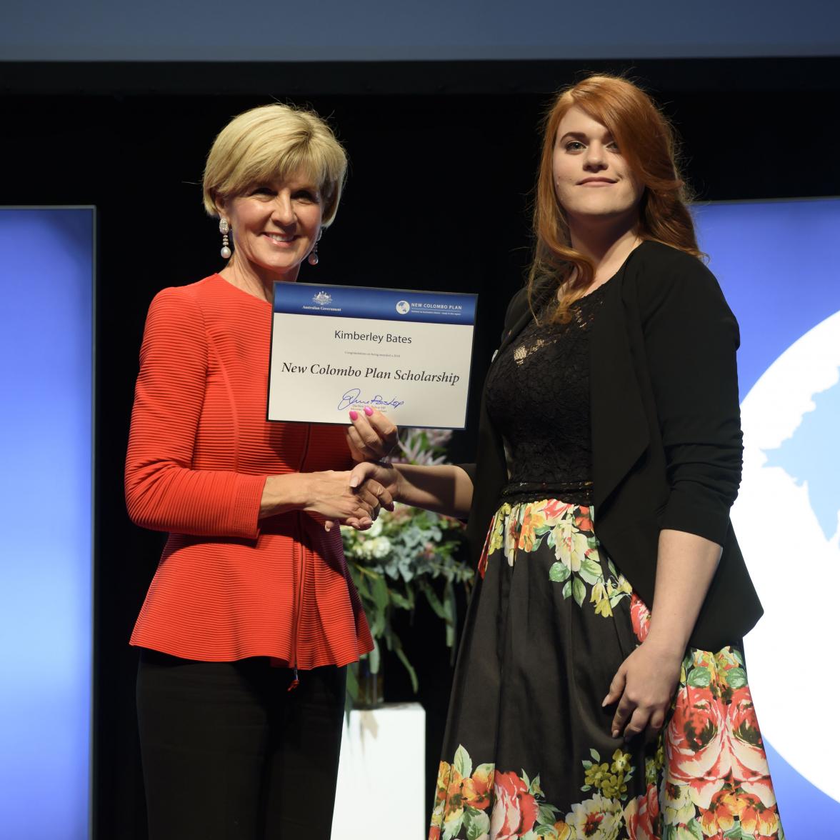 Foreign Minister Julie Bishop with Kimberley Bates, 2018  Hong Kong  Scholar, Griffith University