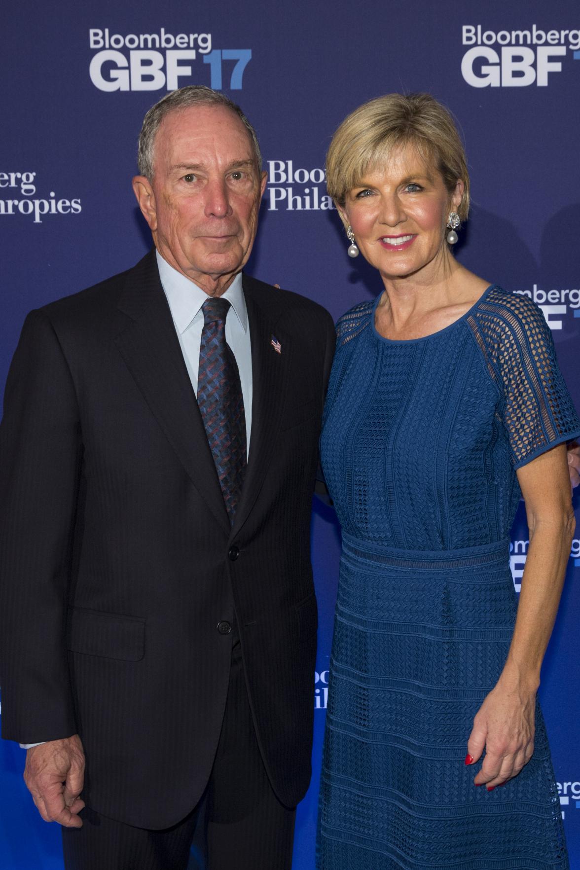 Foreign Minister Julie Bishop meets with Mr Mike Bloomberg, Founder of Bloomberg LP and Bloomberg Philanthropies, and 108th Mayor of New York City, on 20 September 2017 at the Bloomberg Global Business Forum Leaders’ Breakfast.