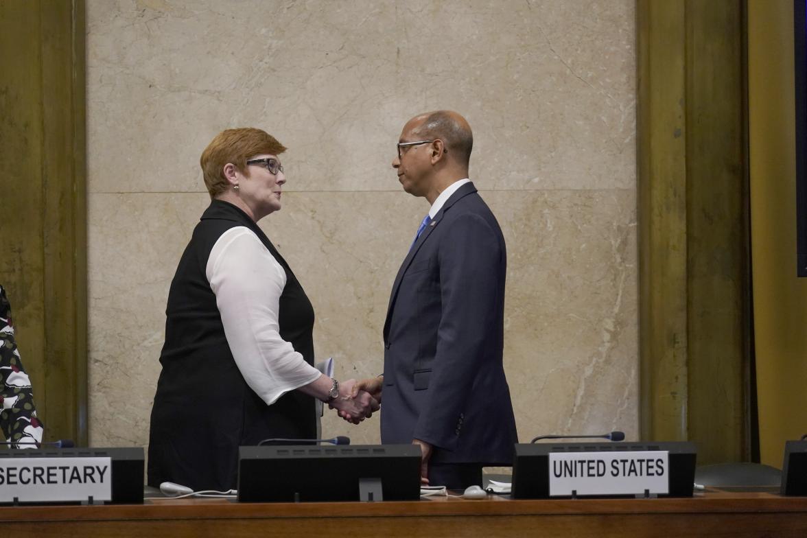 40th session of the United Nations Human Rights Council, 25nfebruary 2019  Marise Payne, Minister for Foreign Affairs of Australia.  Photo: Christian Bonzon