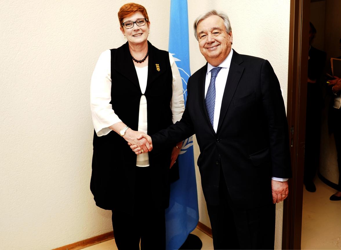 40th session of the United Nations Human Rights Council, 25nfebruary 2019  Marise Payne, Minister for Foreign Affairs of Australia.  Photo: Christian Bonzon