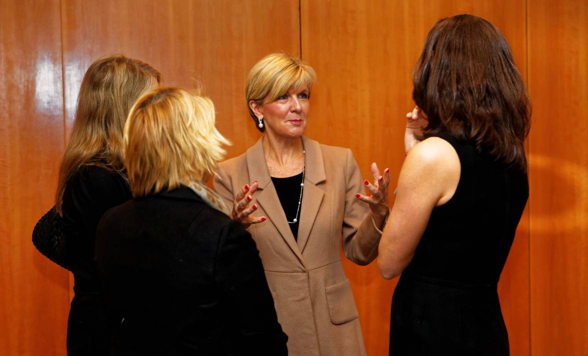 Foreign Minister Julie Bishop attends a 