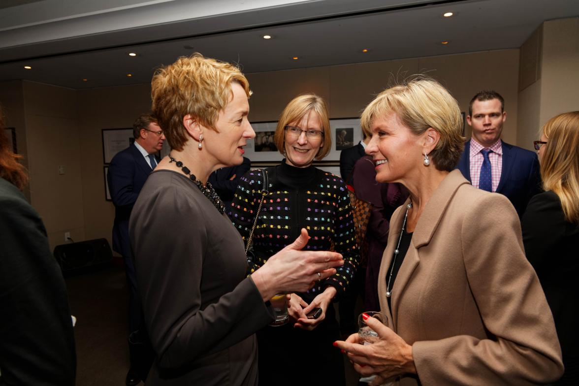 Foreign Minister Julie Bishop speaks at a G'Day USA/ America-Australian Association lunch in New York City, January 22, 2016. Photo by Trevor Collens/DFAT