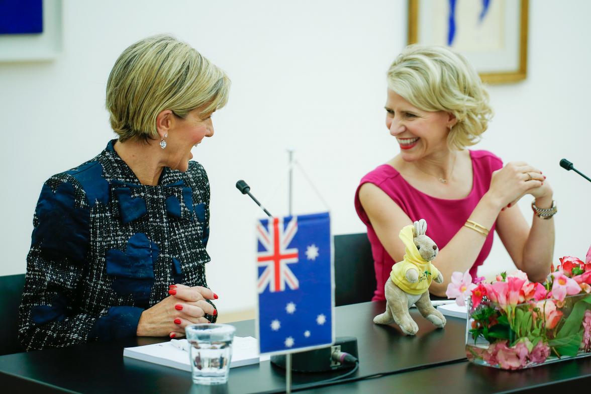 Foreign Minister Julie Bishop joins Liechtenstein’s Foreign Minister Aurelia Frick for bilateral discussions in Vaduz, Liechtenstein 13 July 2017.