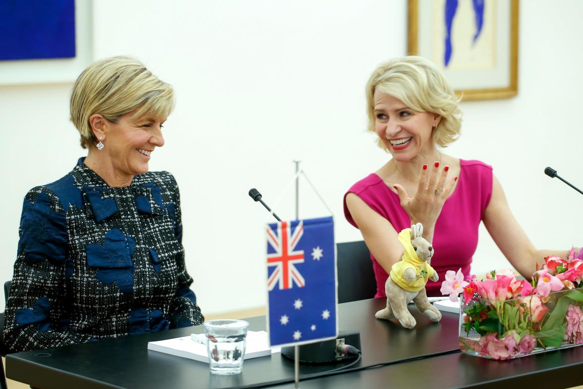 Foreign Minister Julie Bishop joins Liechtenstein’s Foreign Minister Aurelia Frick for bilateral discussions in Vaduz, Liechtenstein 13 July 2017.