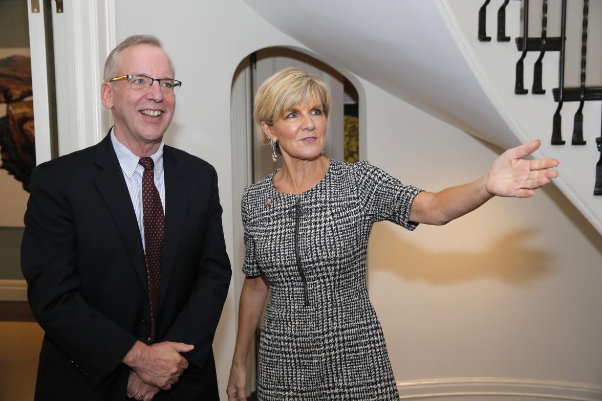 Foreign Minister Julie Bishop meets with William Dudley, President of the Federal Reserve Bank of New York, on 21 September 2017.