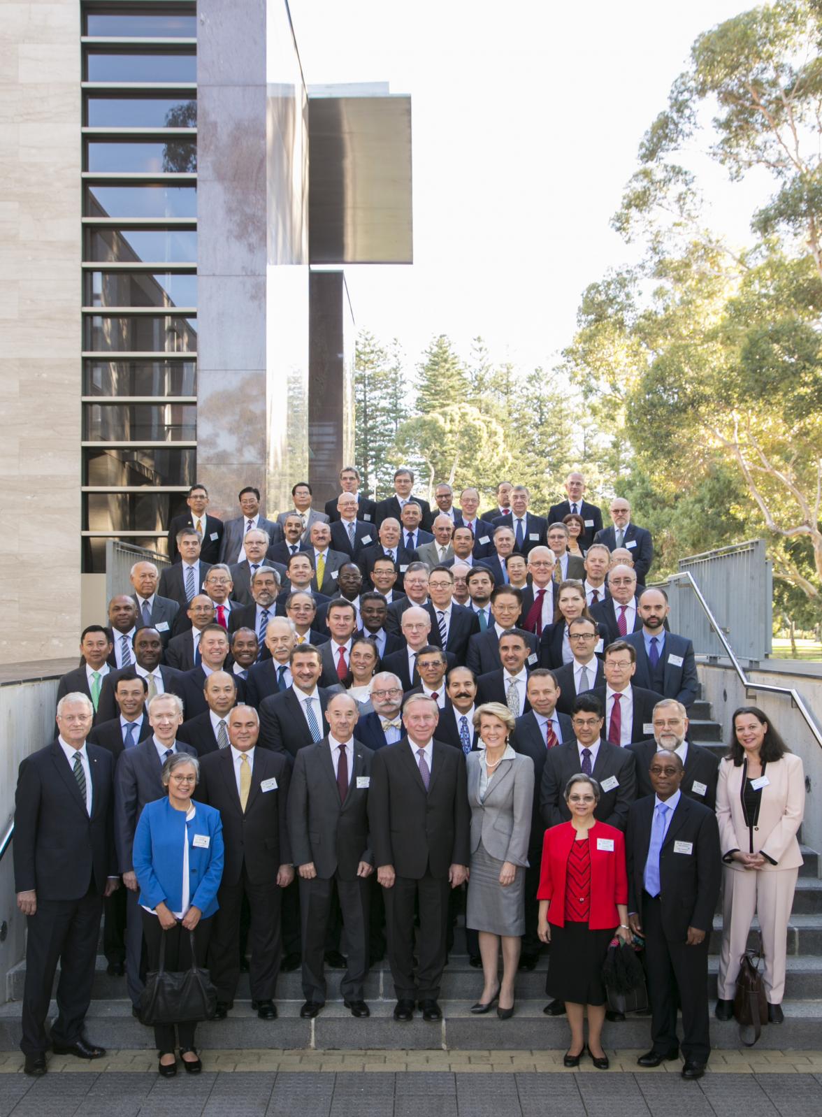 Foreign Minister Bishop and the Diplomatic Corps at the University Club of Western Australia.