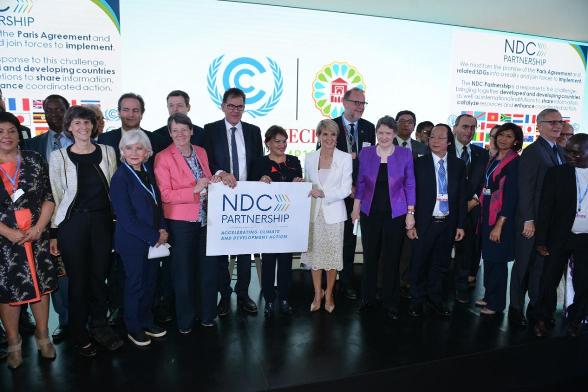 Minister Bishop attends the launch of the NDC Partnership at COP22 in Marrakech on 15 November 2016. Credit: DFAT/Khalid Maltoufi.