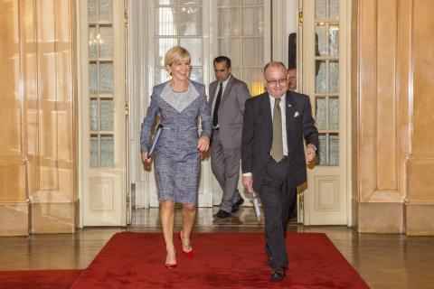 Argentine Foreign Minister Jorge Faurie invites Foreign Minister Julie Bishop to lead bilateral consultation meetings with key government officials at the Ministry of Foreign Affairs in Buenos Aires, 26 June 2017