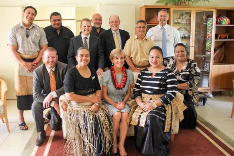 Foreign Minister Julie Bishop meets with representatives from leading private sector organisations to discuss the importance of private sector lead growth in Tonga.