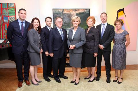 Foreign Minister Julie Bishop meets with representatives of Jewish organisations in New York. 21 September 2014. (Trevor Collens/DFAT) 