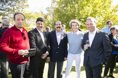 Nabil Lakhal, Ambassador to Australia, Tunisia; Musbah Allafi, Ambassador to Australia, Libya; Khaled Al-Shaibani, Ambassador to Australia, Kuwait; Foreign Minister Julie Bishop; Dr Hassan El-Laithy, Ambassador, Egypt.