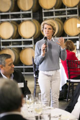 Foreign Minister Julie Bishop addresses Heads of Missions at Sandalford Estate winery, Swan Valley.